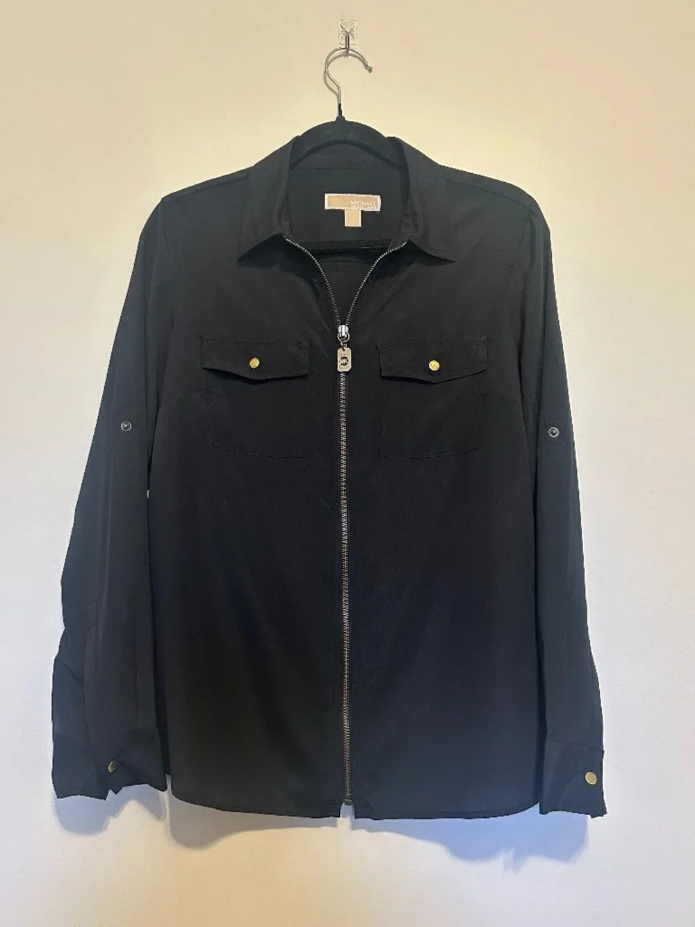 Micheal Kors Front-zip Utility Shirt